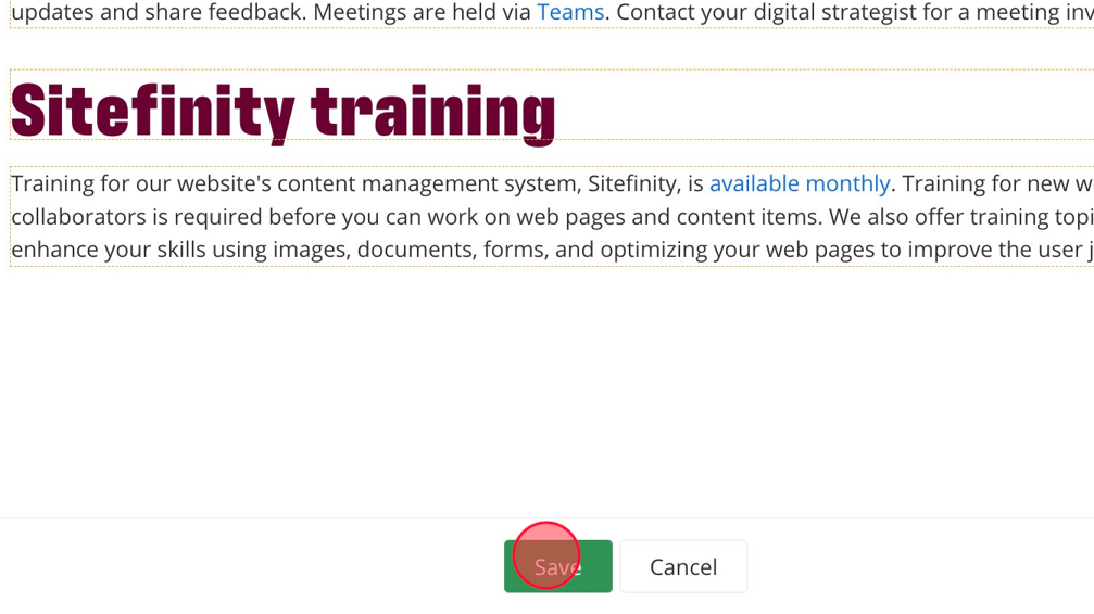 Screenshot of: Click
