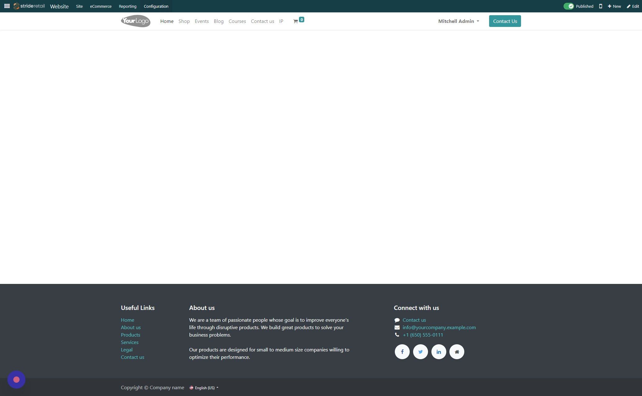 Screenshot of: Click "Configuration"
