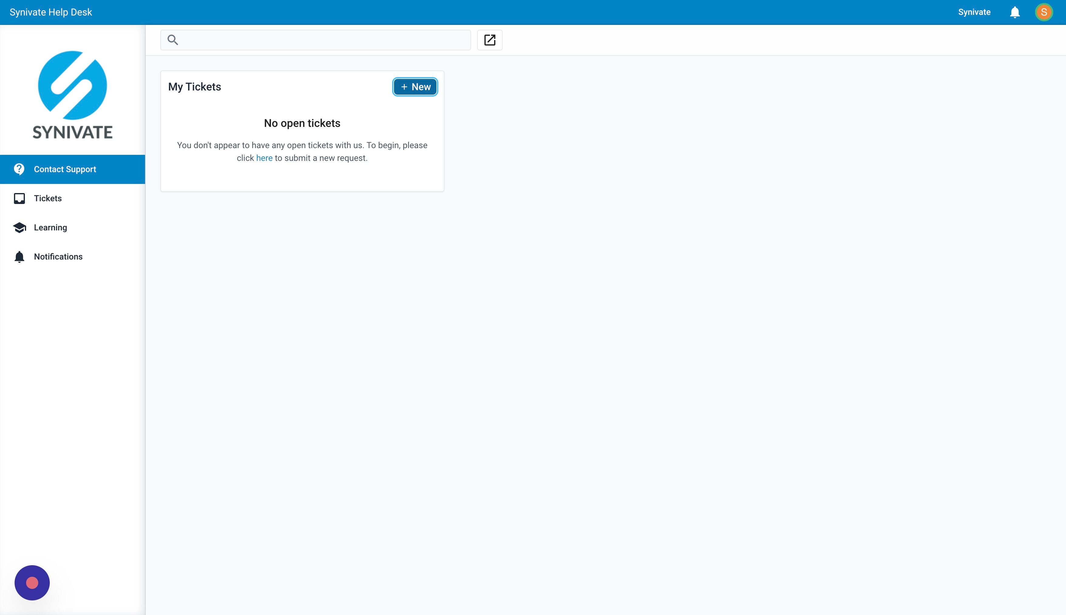 Screenshot of: Click "New"