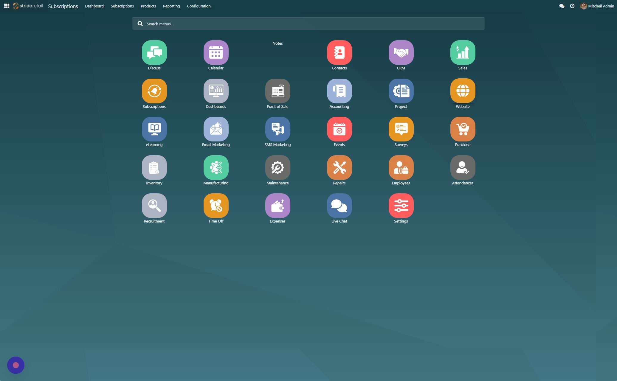 Screenshot of: Click this the Website icon