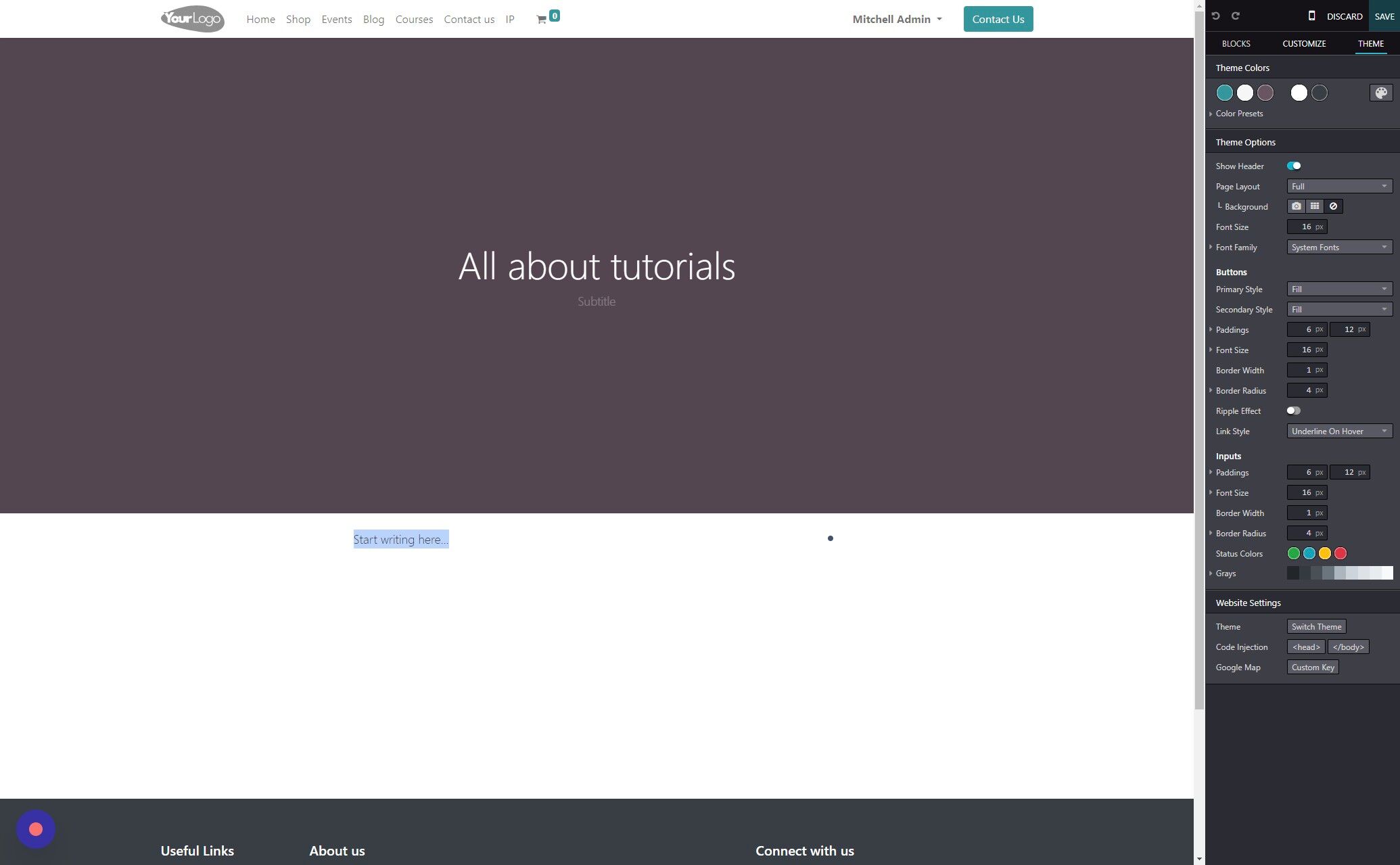 Screenshot of: Once you save the new blog post it will bring you to the post where you can start editing and adding content.