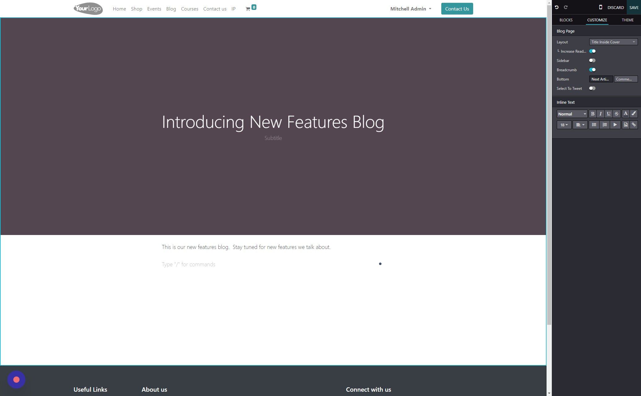 Screenshot of: Click "SAVE" to save your post.