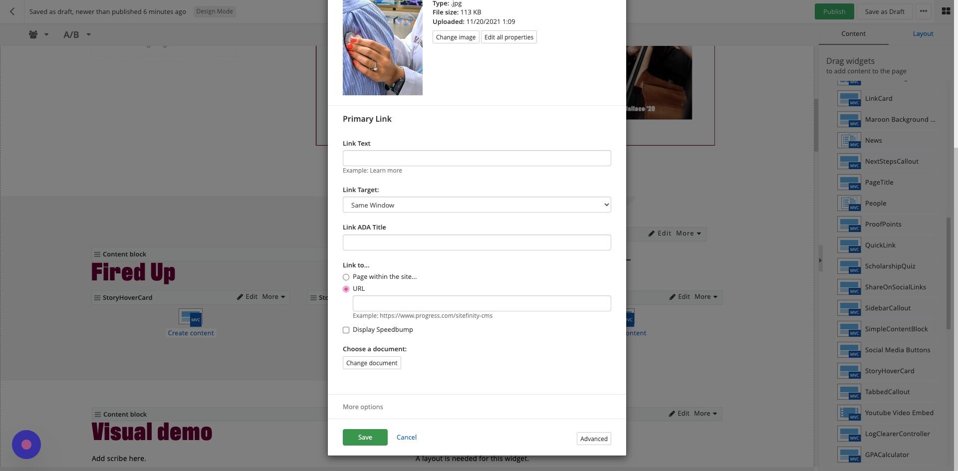Screenshot of: Click 