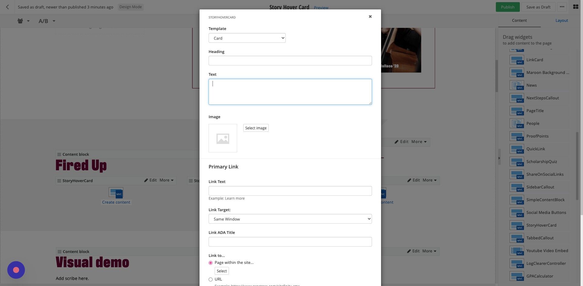 Screenshot of: Text: Enter your description text. Recommendation: Max 75 characters.