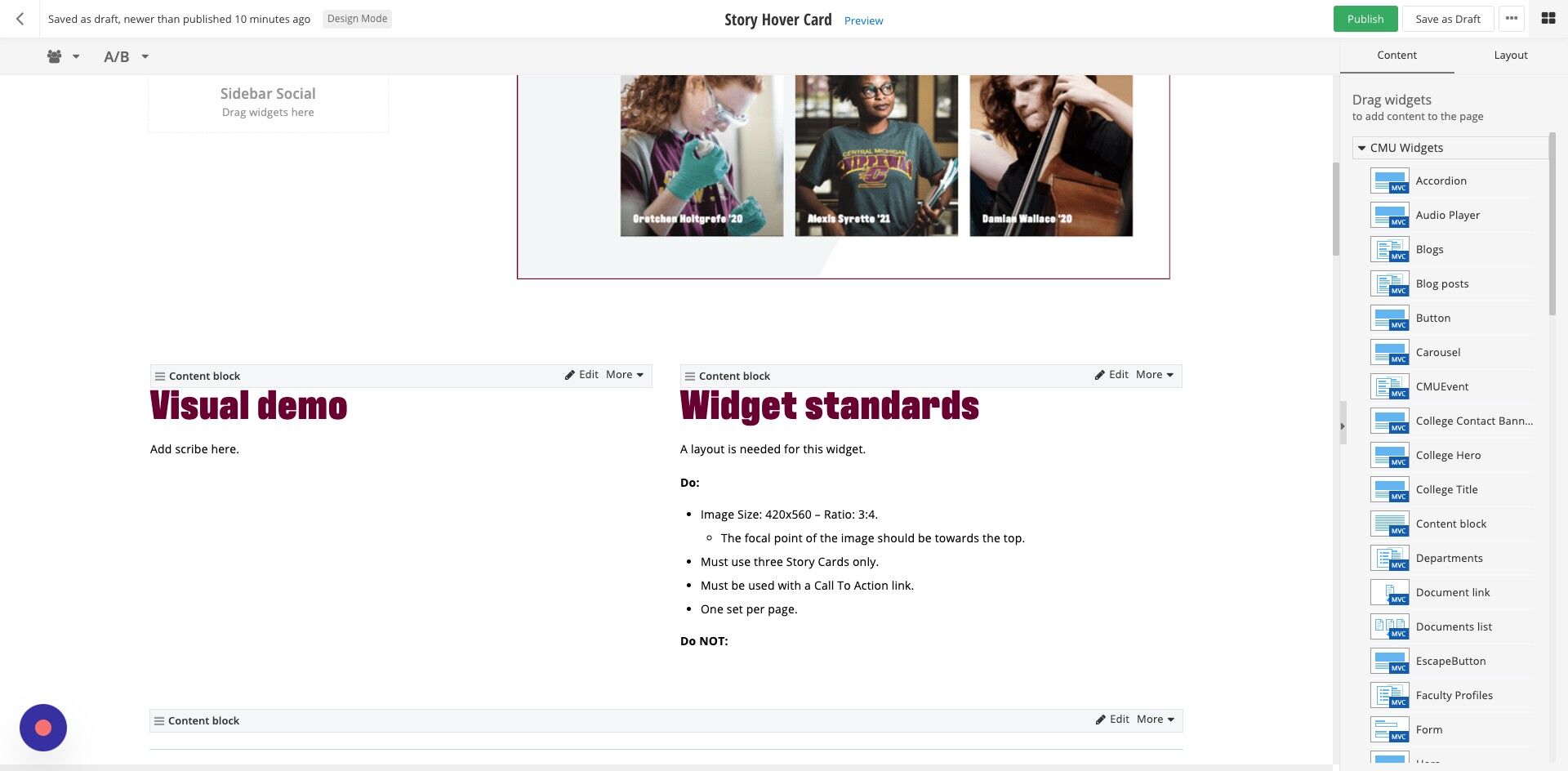Screenshot of: Click the Layout tab on the right of the page.