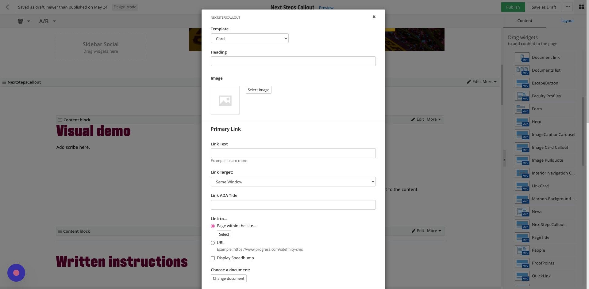 Screenshot of:  Template: Card.
