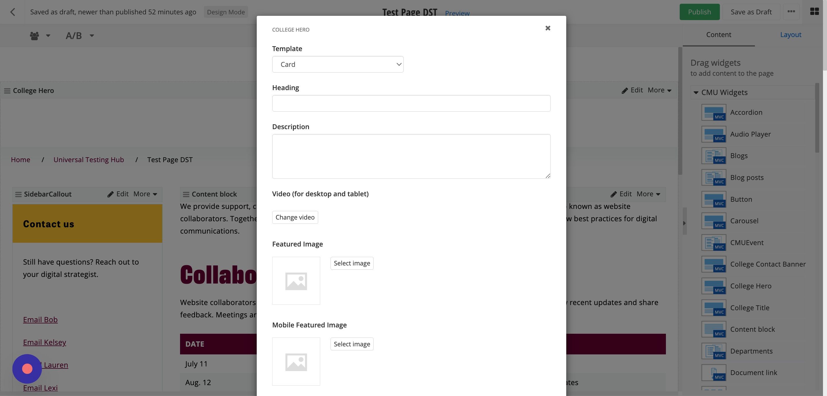 Screenshot of: Make sure Template is set to 