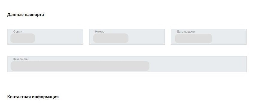 Screenshot of: Проверьте данные паспорта.