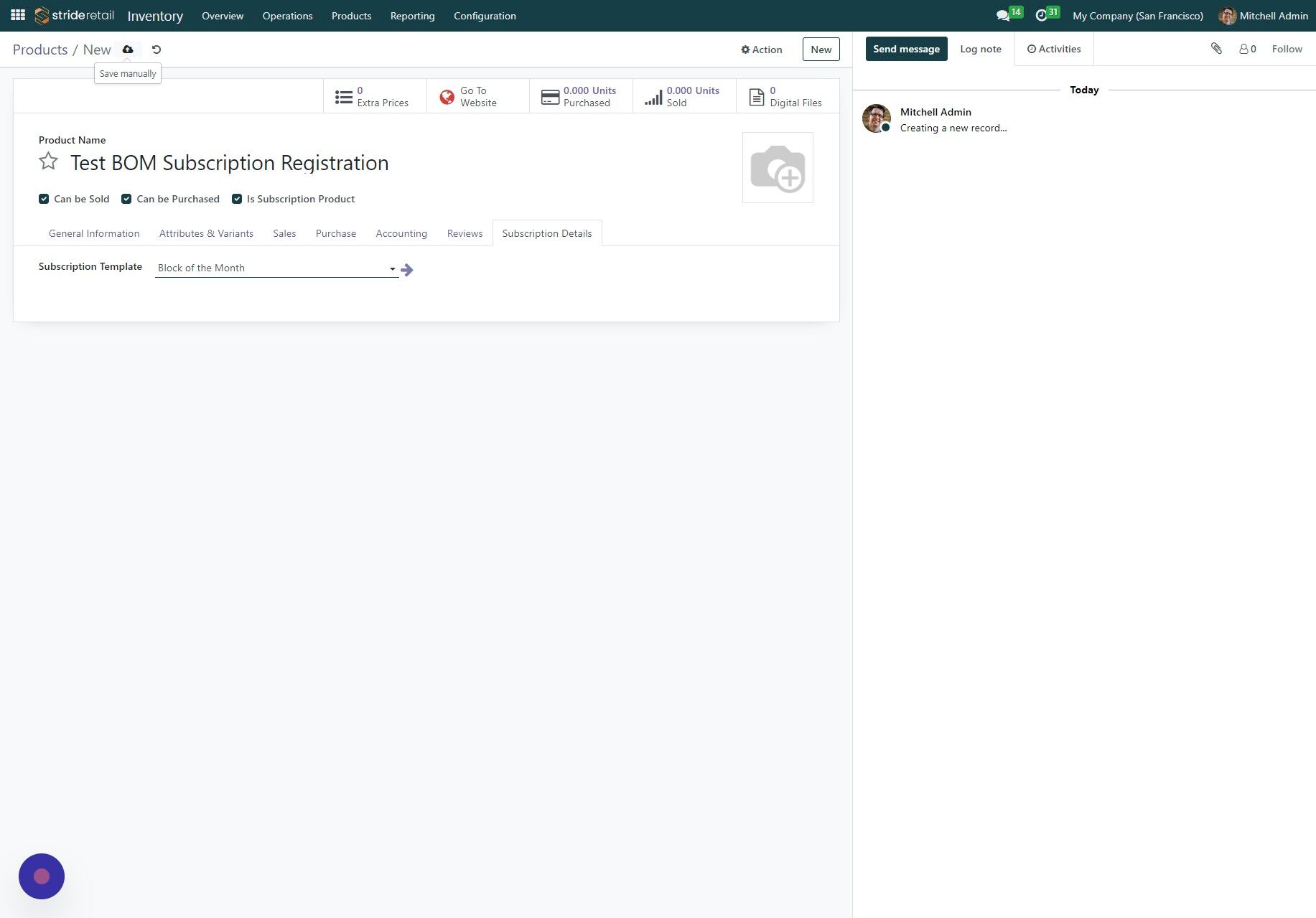 Screenshot of: Click here to save.