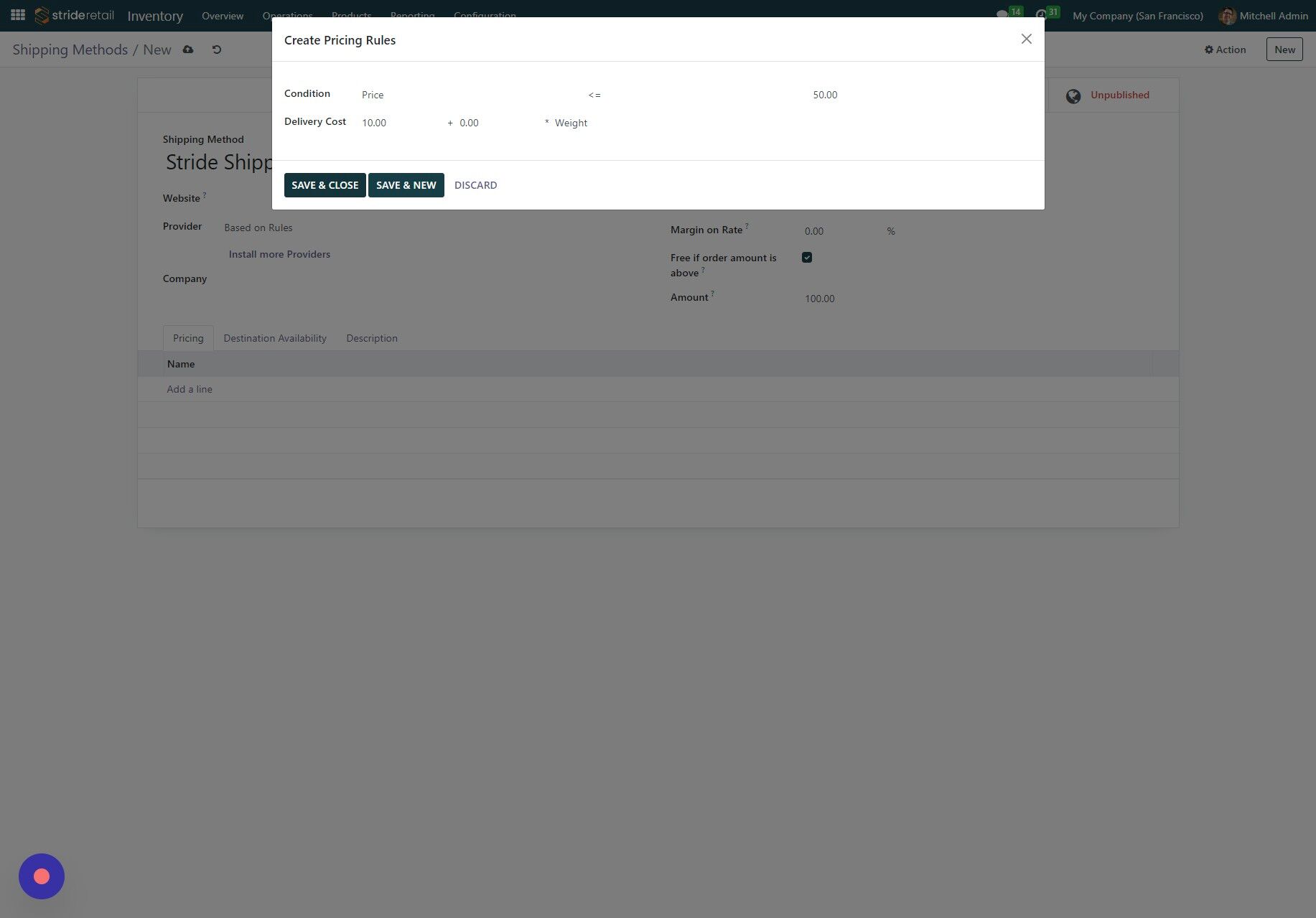 Screenshot of: Click "SAVE & CLOSE"