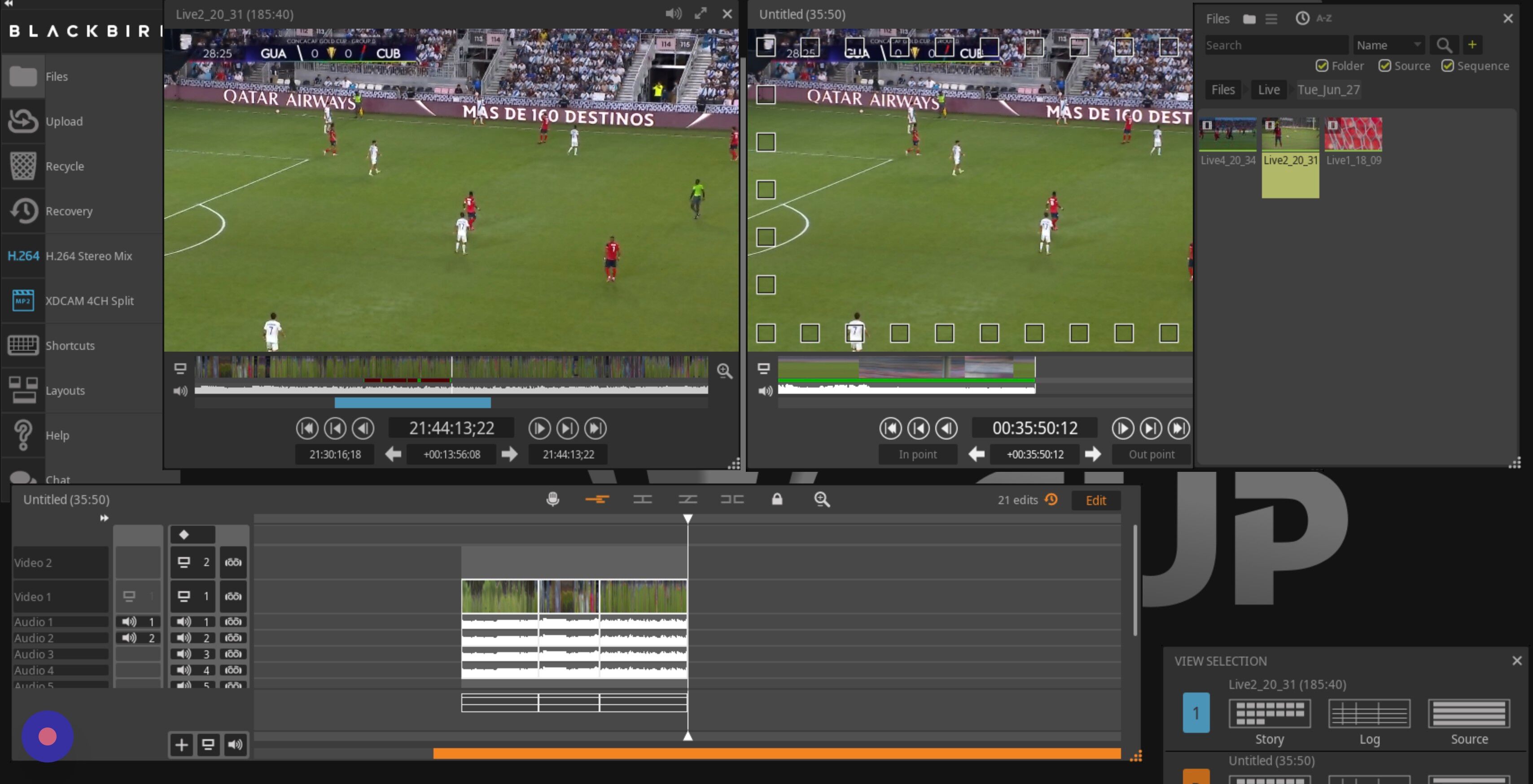 Screenshot of: How to quickly duplicate a track. 

Start by disabling your video track so you don't duplicate the video. 