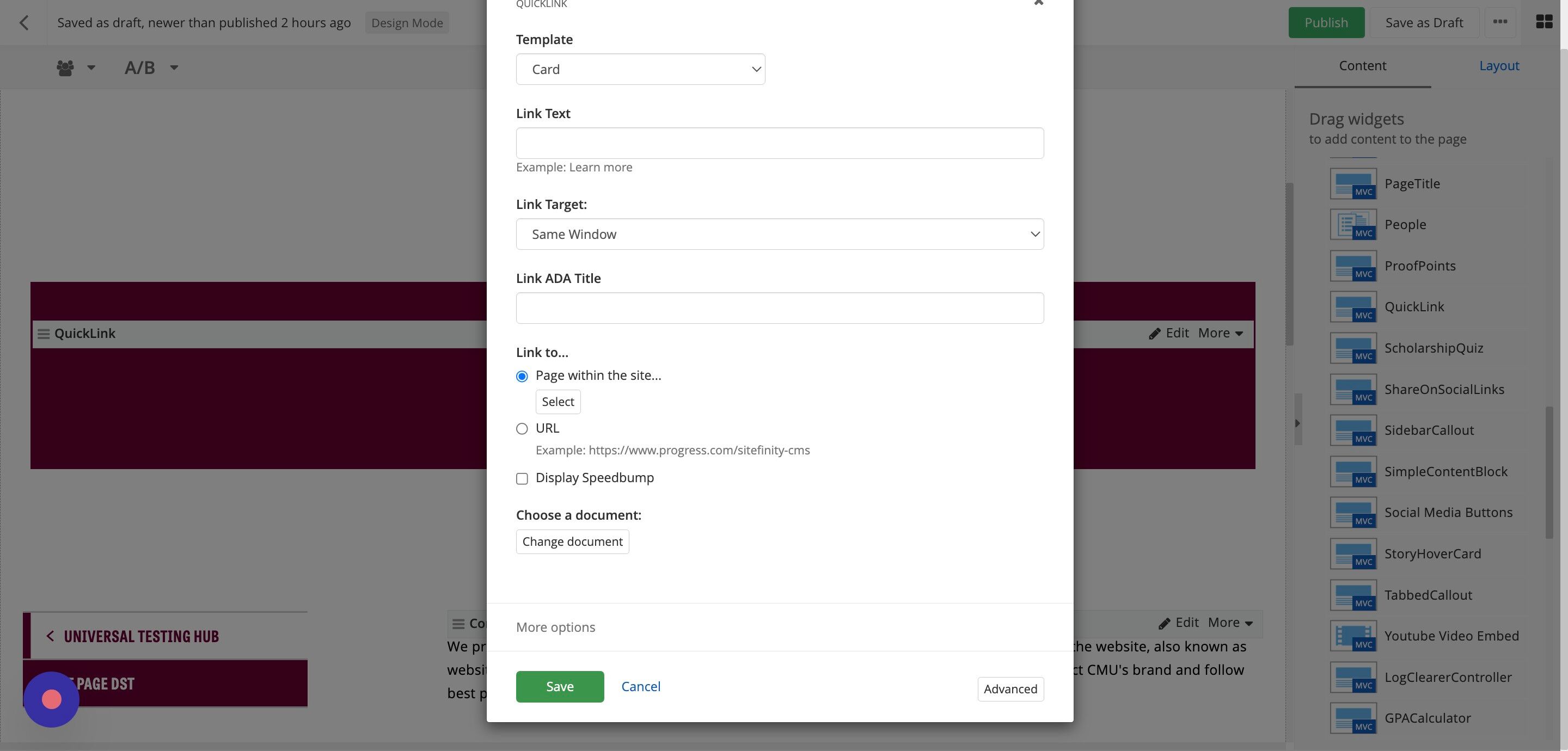 Screenshot of: Click 