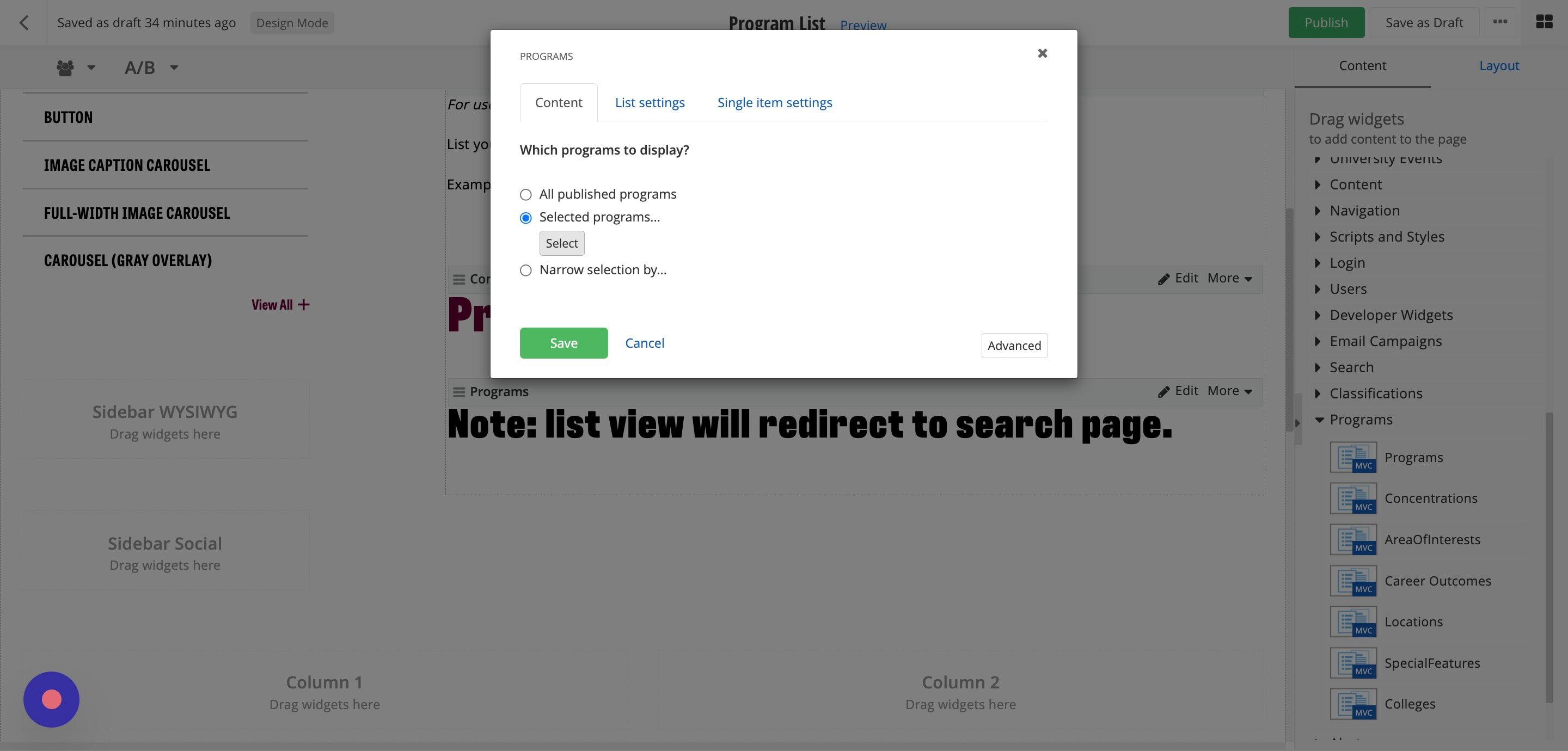 Screenshot of: Click 