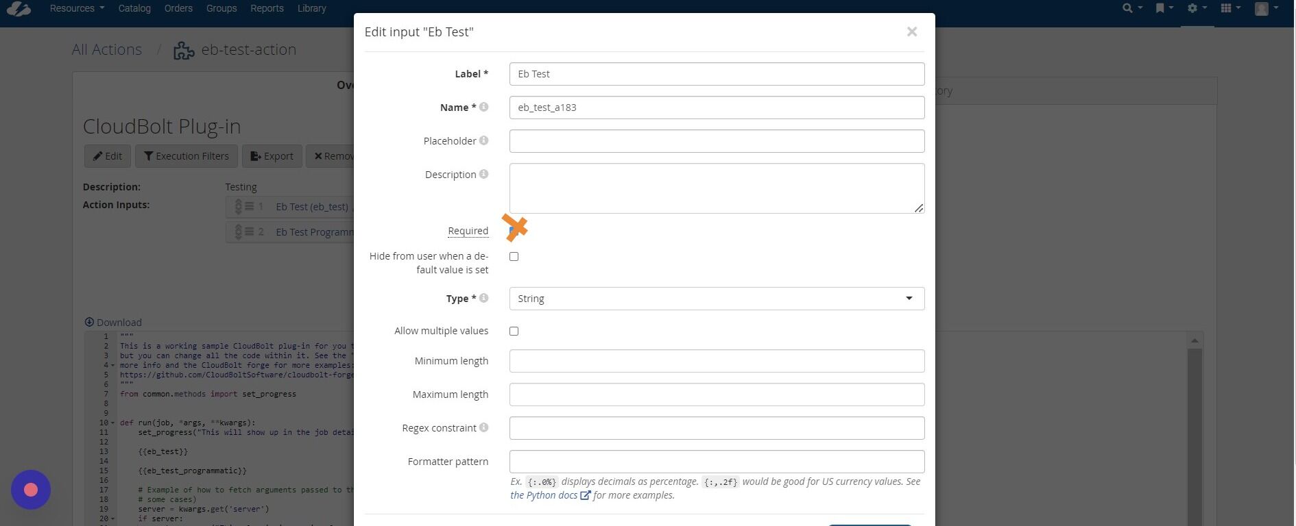 Screenshot of: Make sure the "Required" option is not selected