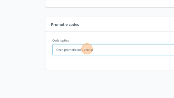 Screenshot of: Kies nu wat voor promotiecodes je wilt gebruiken. Hier zijn drie opties: geen codes, 1 code, of unieke codes.