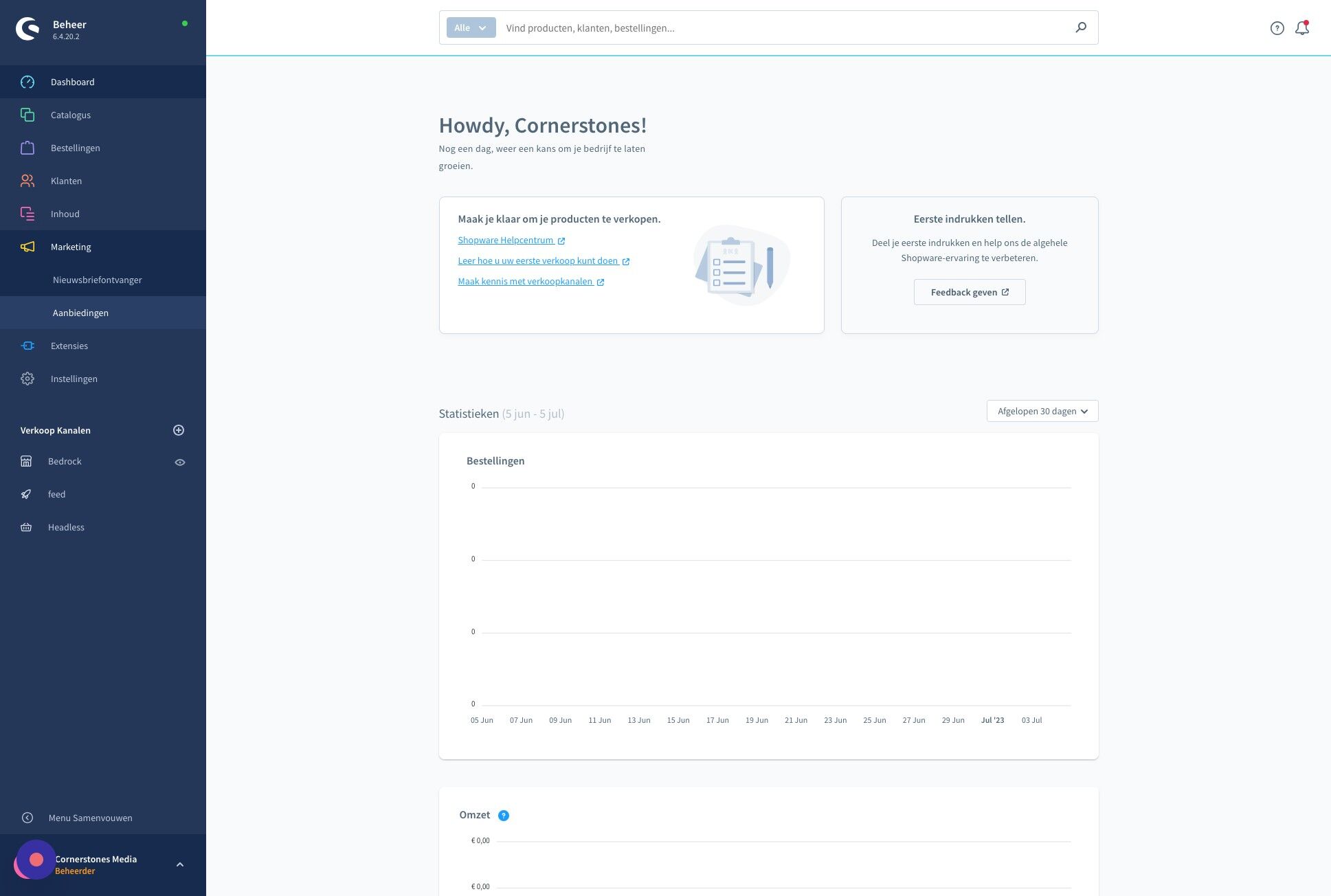 Screenshot of: Klik "Aanbiedingen"