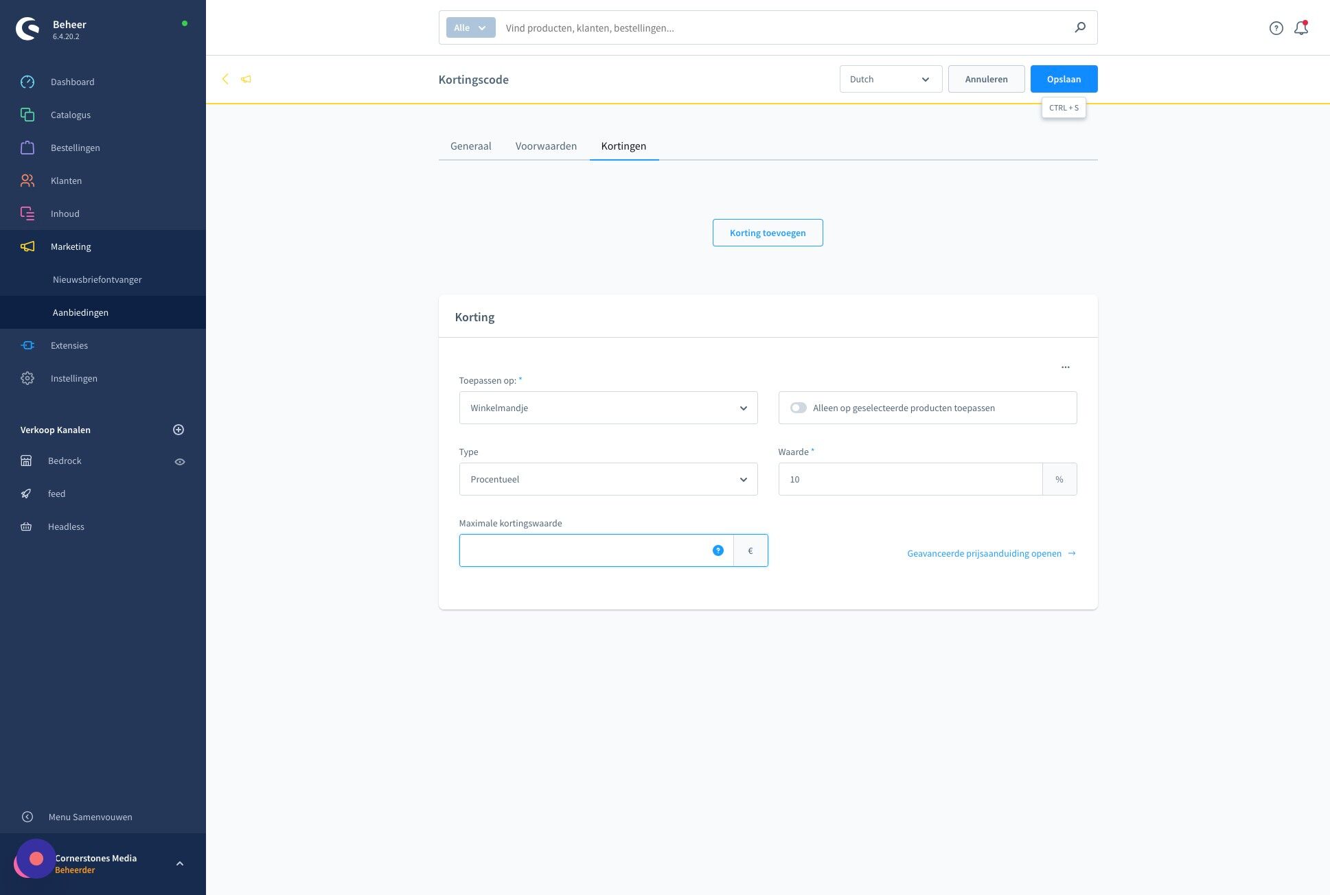 Screenshot of: Klik als laatste op 'opslaan'