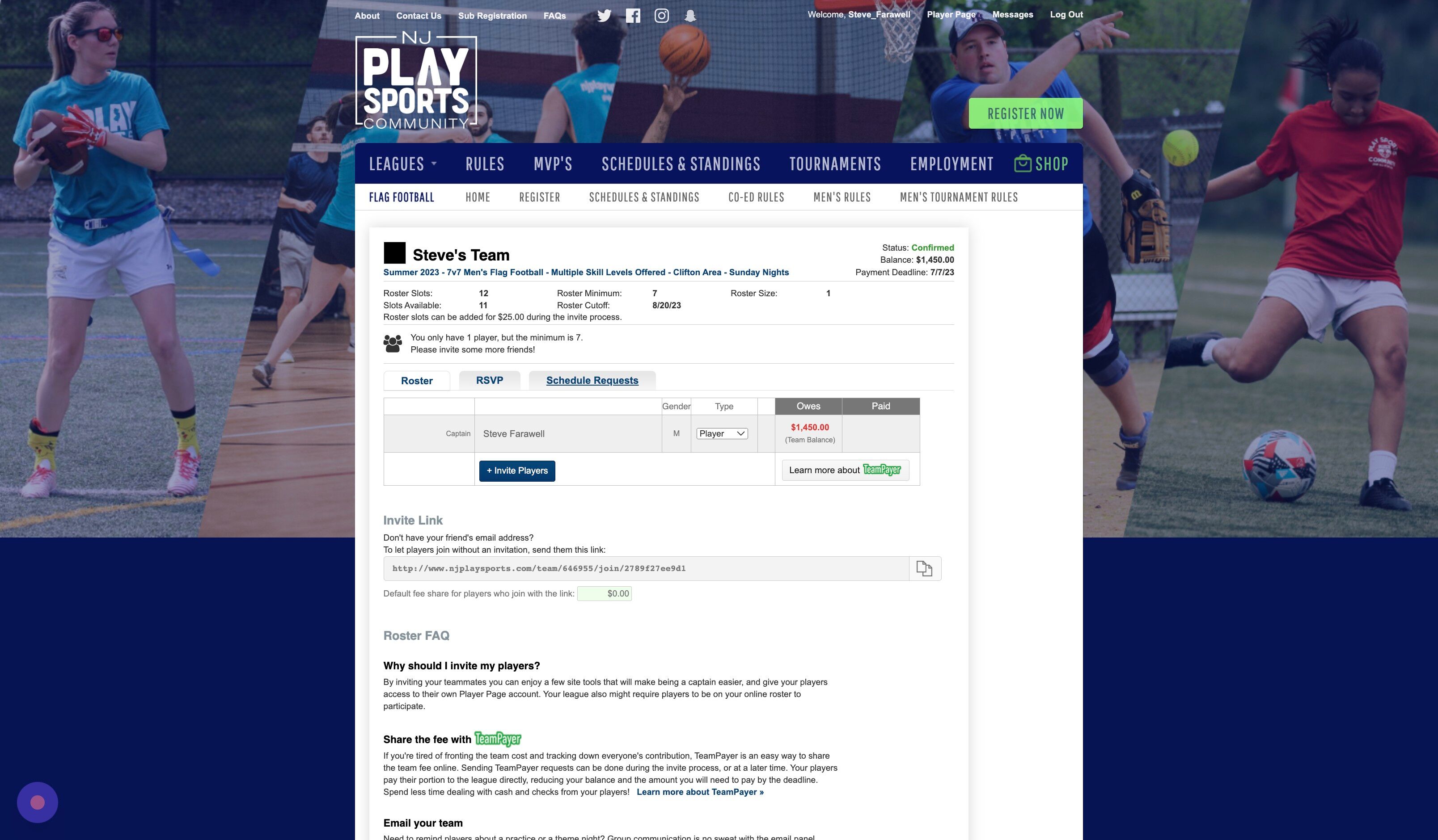 Screenshot of: Click "Schedule Requests"