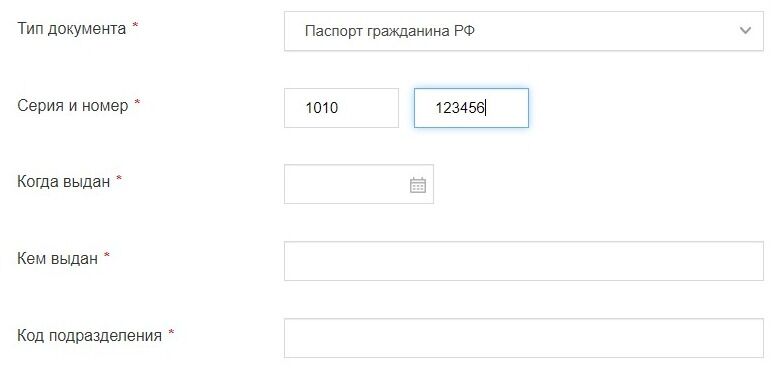Screenshot of: Укажите, когда выдан был документ. 