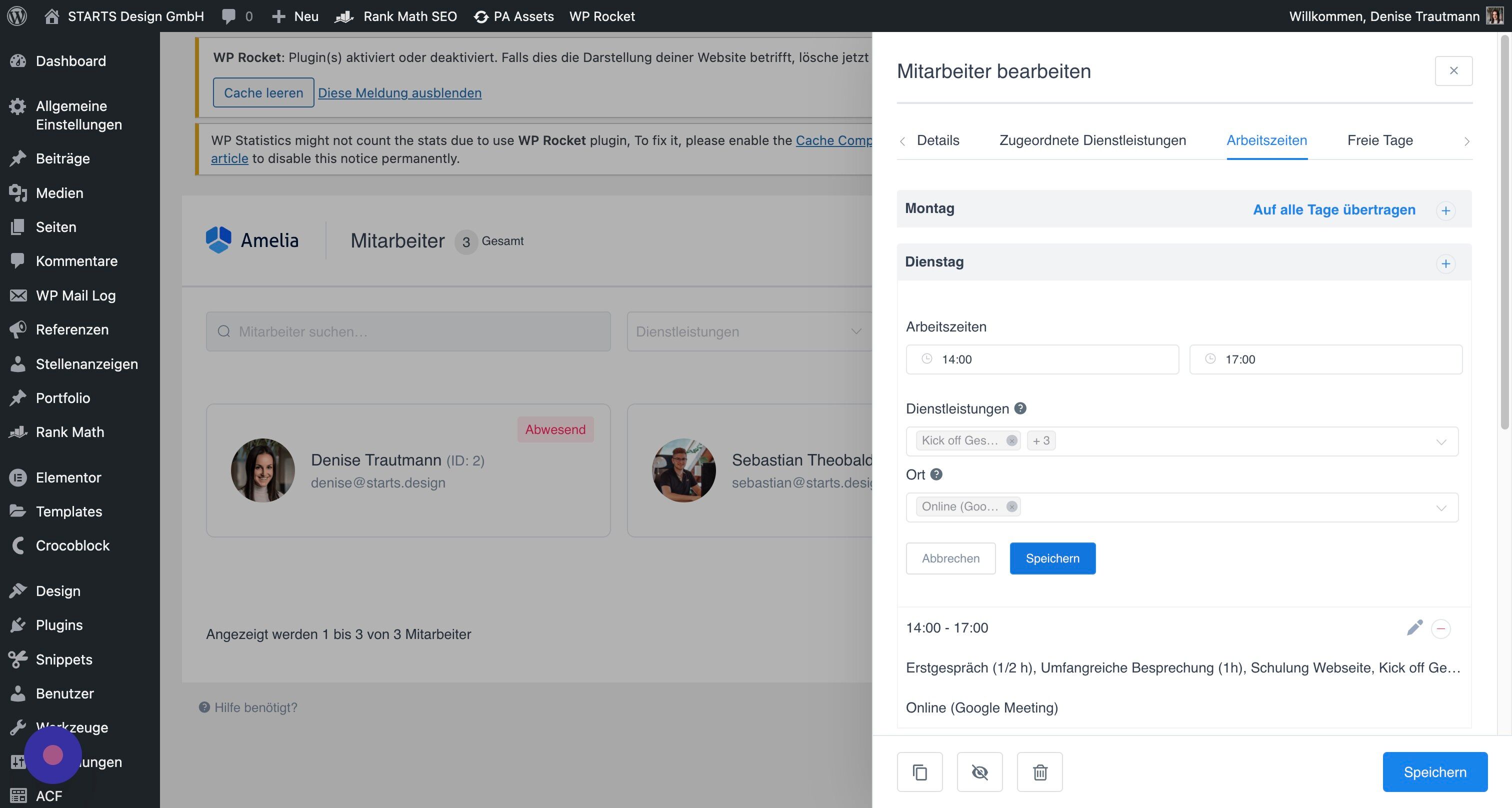 Screenshot of: Klicke "Speichern".