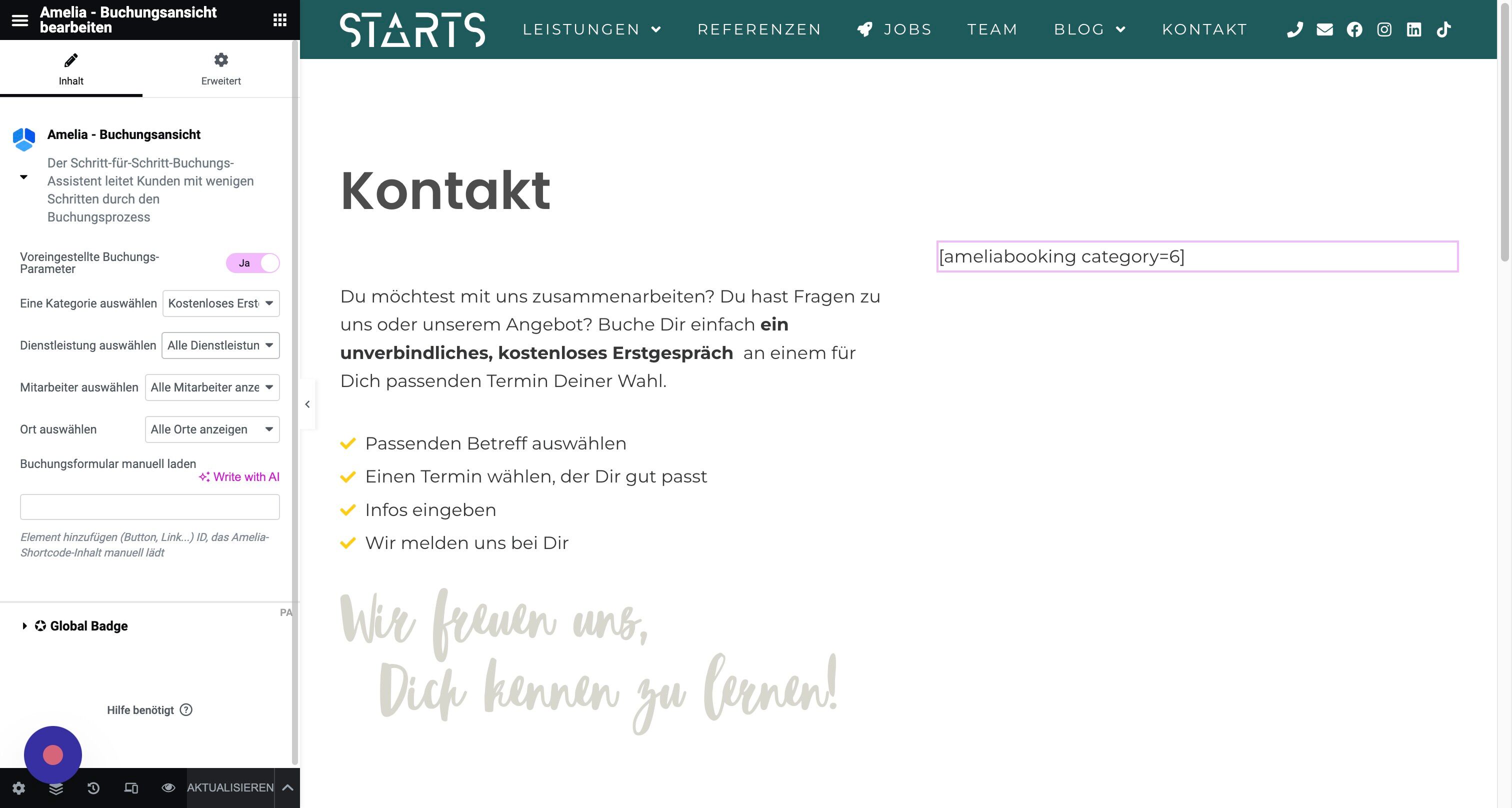 Screenshot of: Alternativ kannst Du es so einstellen, dass keine Buchungsparameter vorausgewählt sind und für Webseitenbesucher alles verfügbar ist.