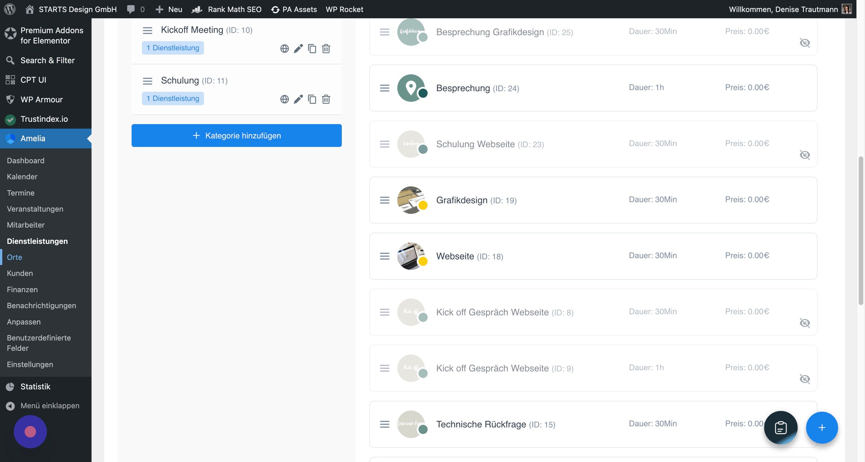 Screenshot of: Über "Orte" kannst Du verschiedene Standorte für Deine Termine festlegen.