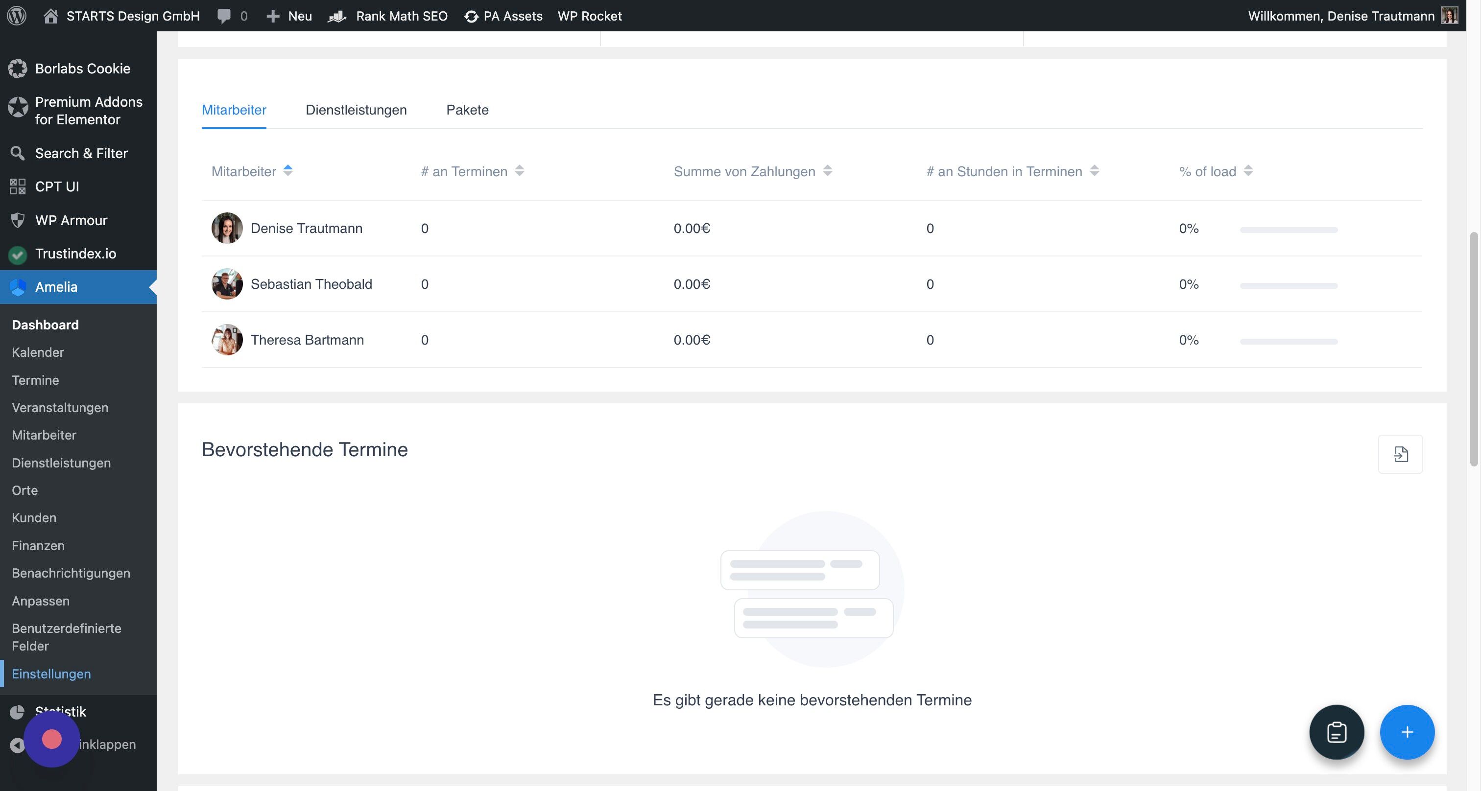 Screenshot of: Klicke "Einstellungen".