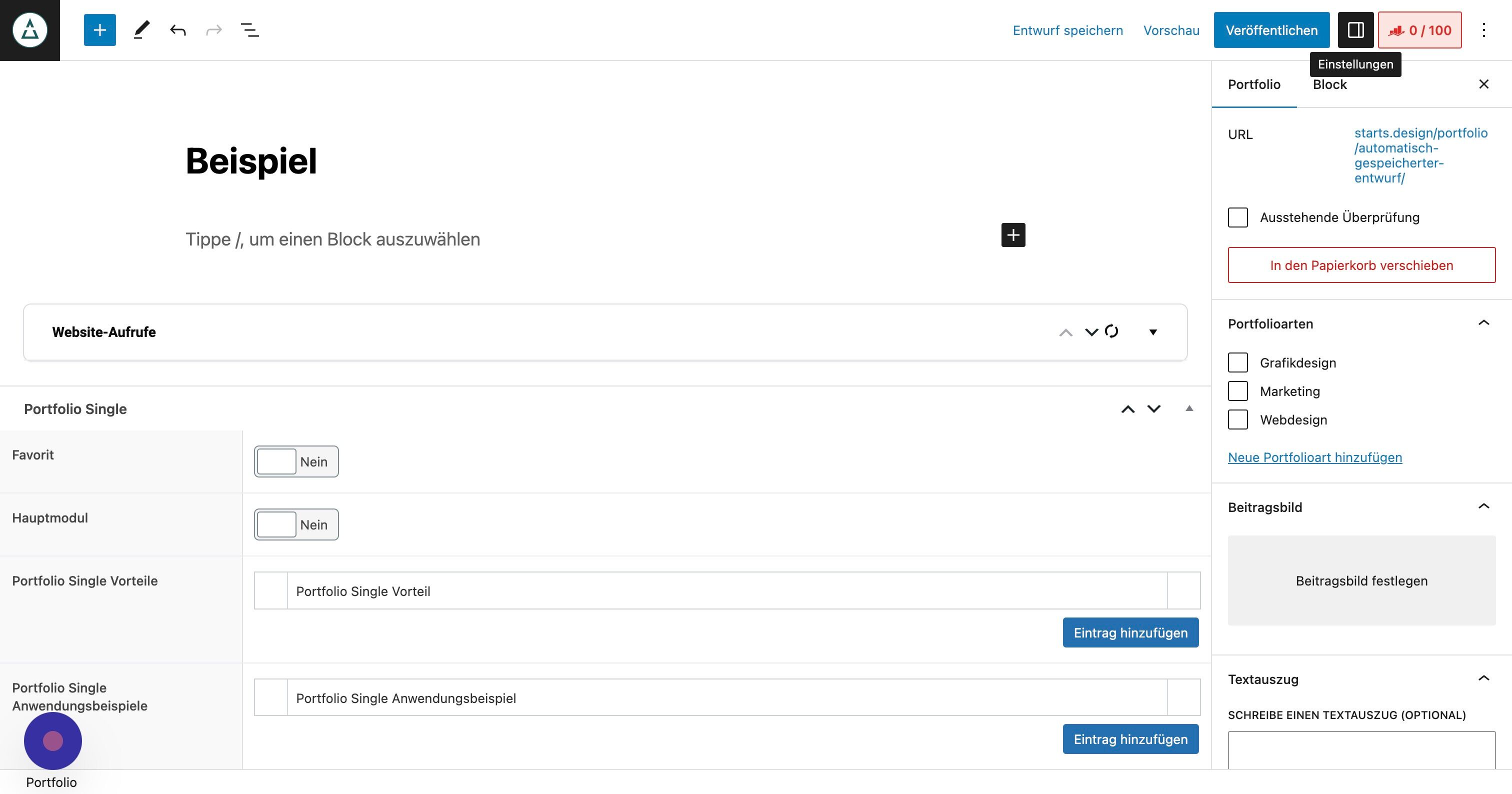 Screenshot of: Klicke auf dieses Icon um in der Einzelansicht Deiner dynamischen Inhaltsverwaltung eine Kategorie für diese auszuwählen (nur verfügbar, wenn eine kategorisierte dynamische Inhaltsverwaltung gebucht wurde).