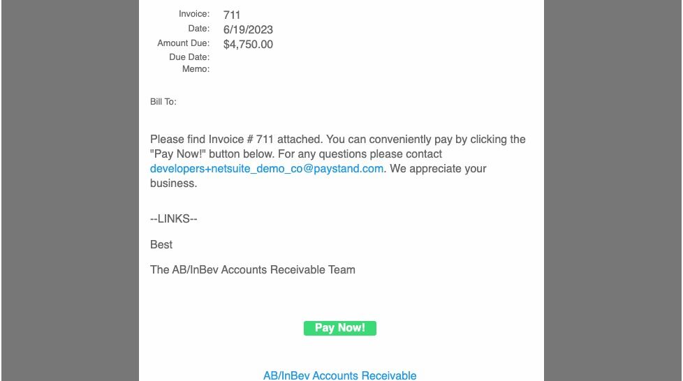 Screenshot of: The email preview will be generated.