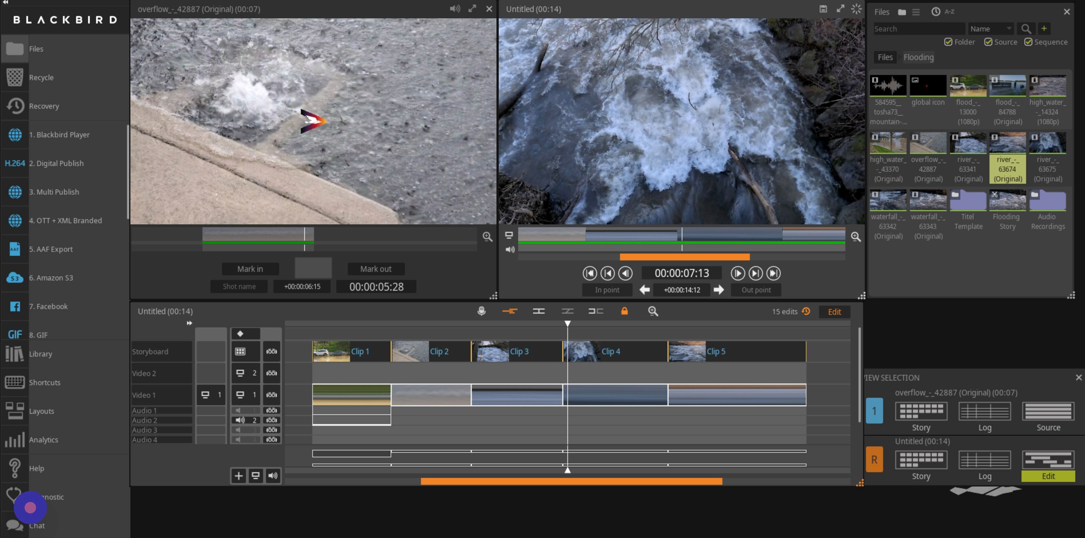 Screenshot of: When editing a sequence, each single clip...