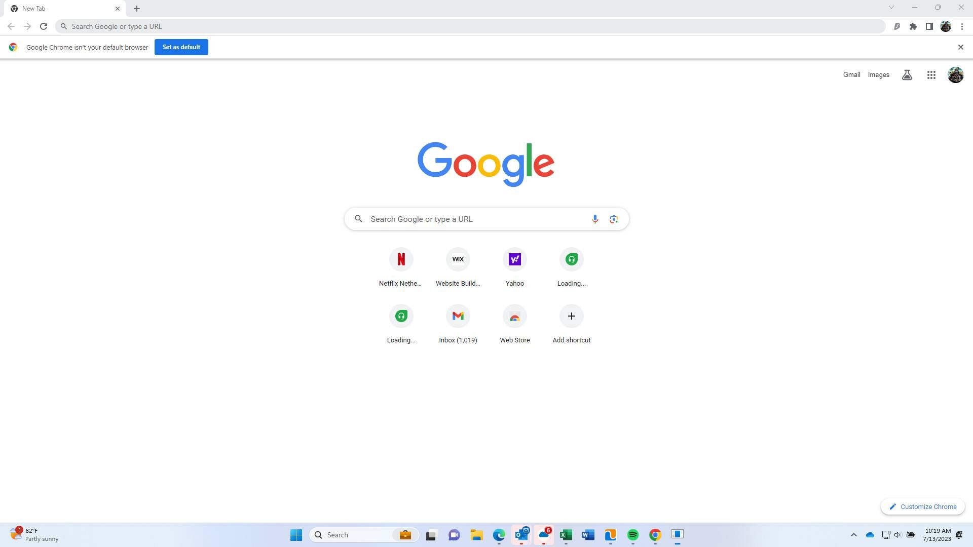 Screenshot of: Click "Address and search bar"