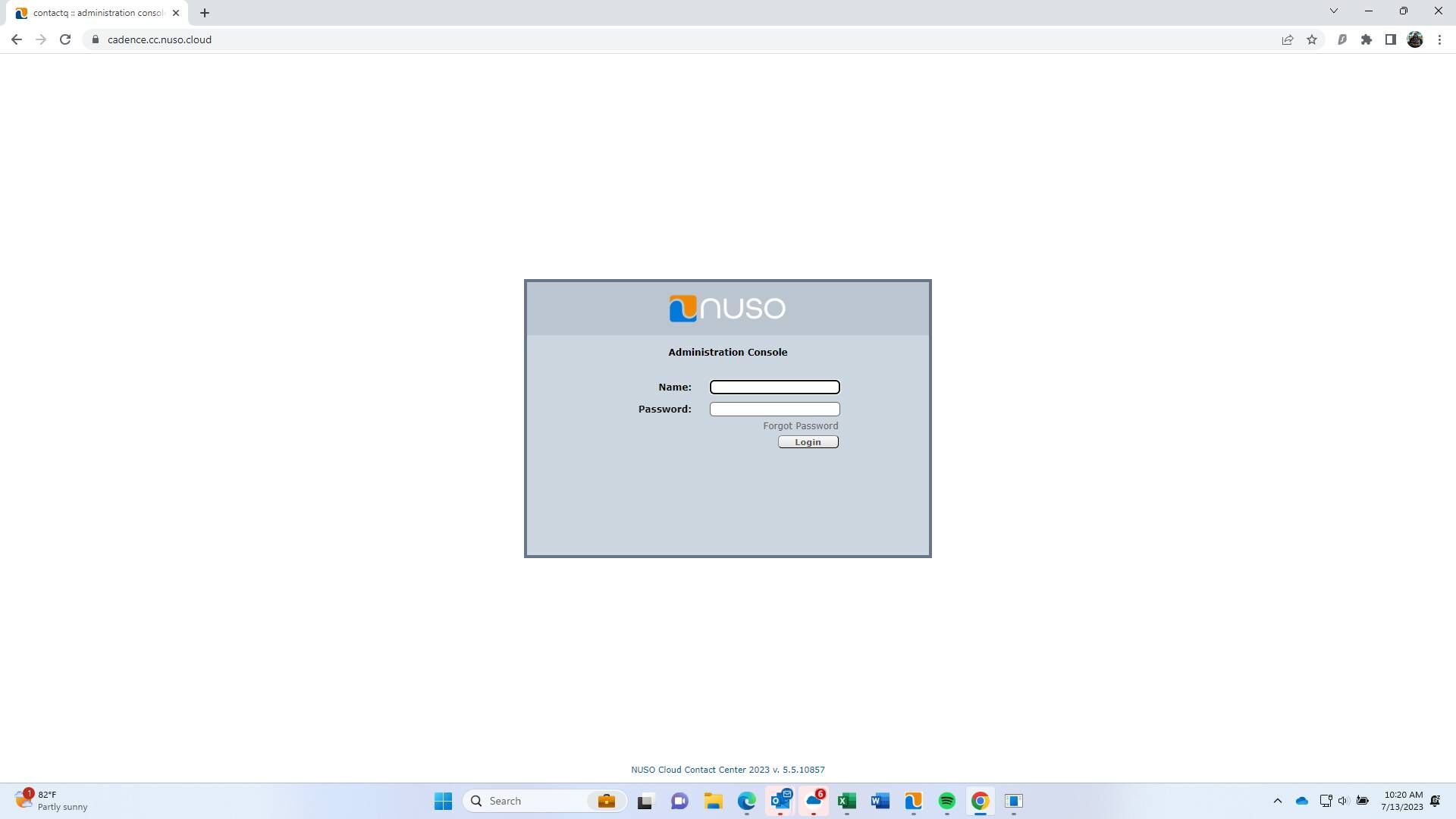 Screenshot of: Click here: