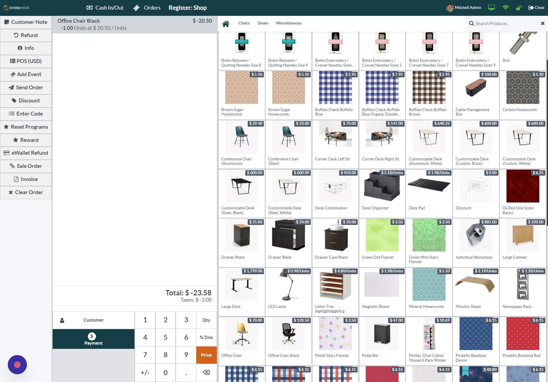 Screenshot of: Add the original item back to the cart.