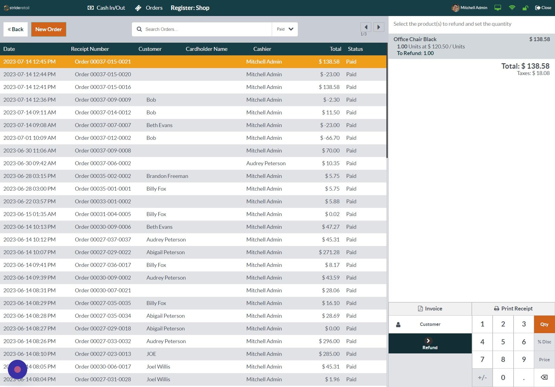 Screenshot of: Click "Pay"