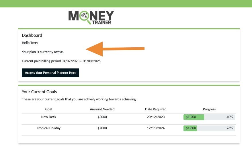 Screenshot of: The 'Dashboard' section at the top tells you your current 'Paid' period.
Your subscription auto-renews at the end of the current paid period unless you cancel your subscription prior to the end date showing on your dashboard.

To cancel head to the 'Account Details' tab.