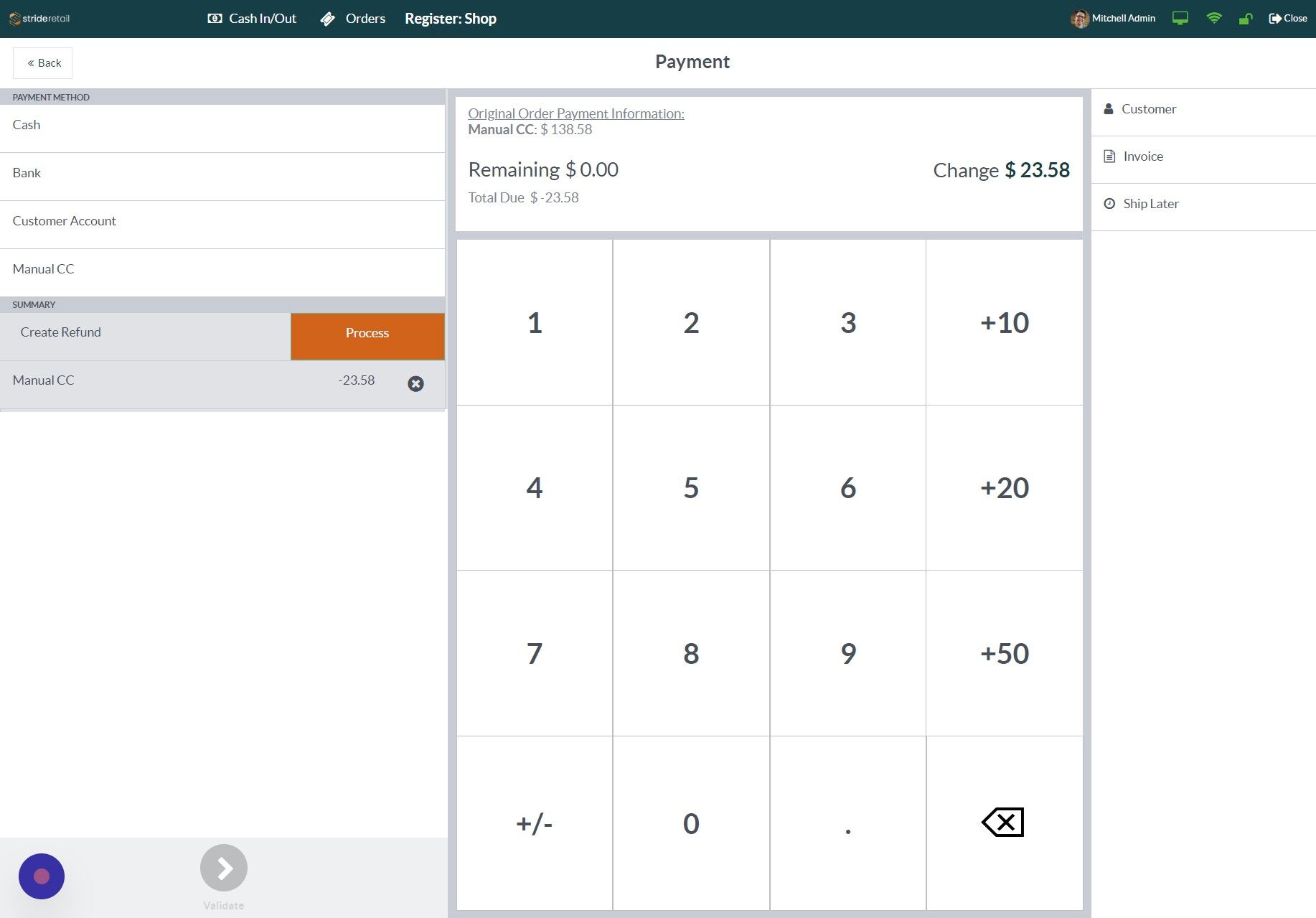Screenshot of: Click "Process"