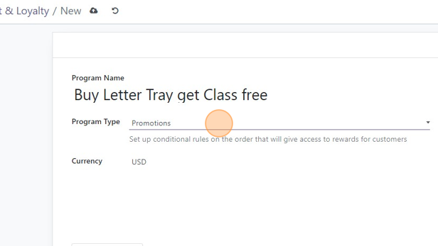 Screenshot of: Click this dropdown and select "Next Order Coupon"