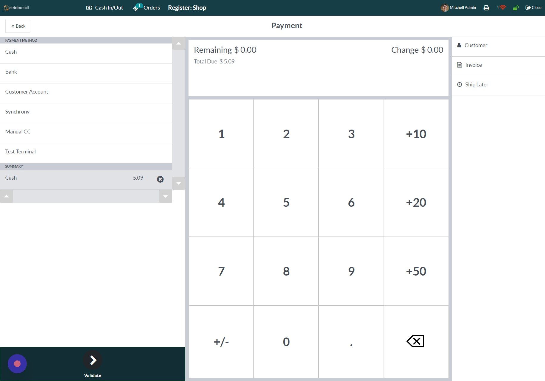 Screenshot of: Click here.