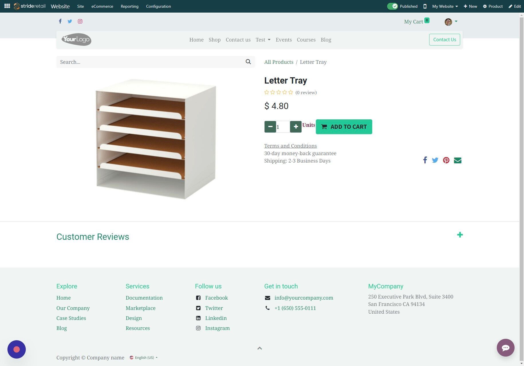 Screenshot of: Click "ADD TO CART"