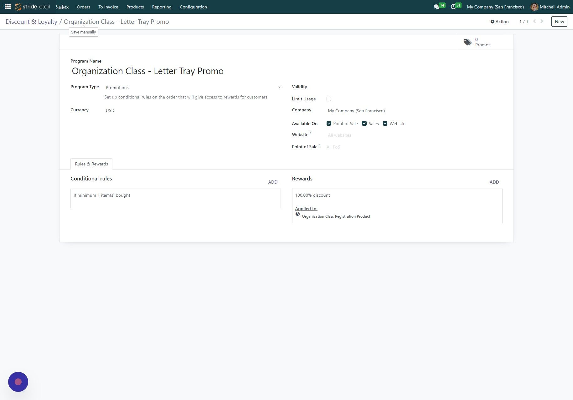 Screenshot of: Click here.