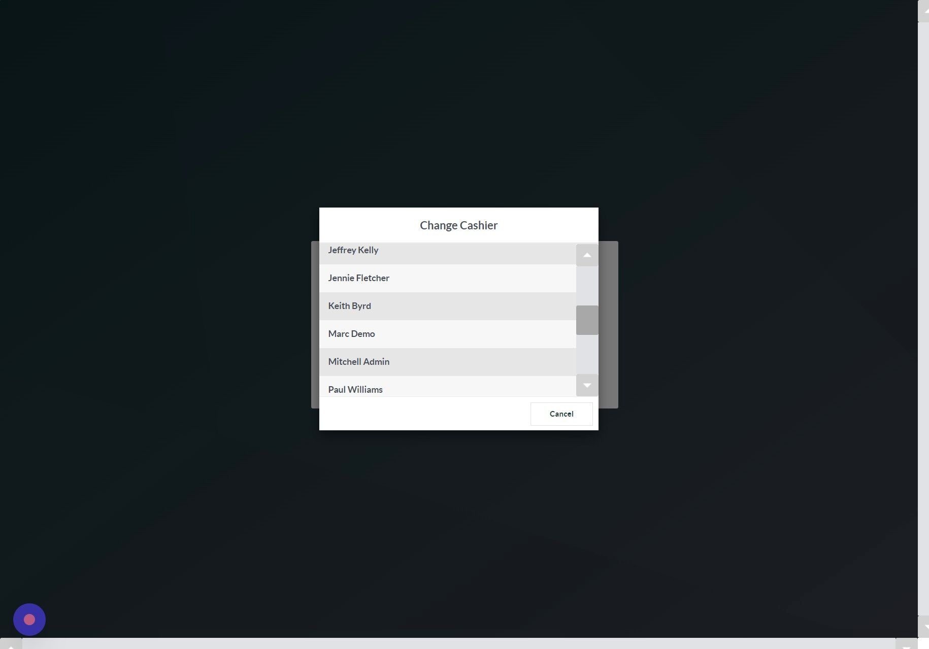 Screenshot of: Click "Mitchell Admin"