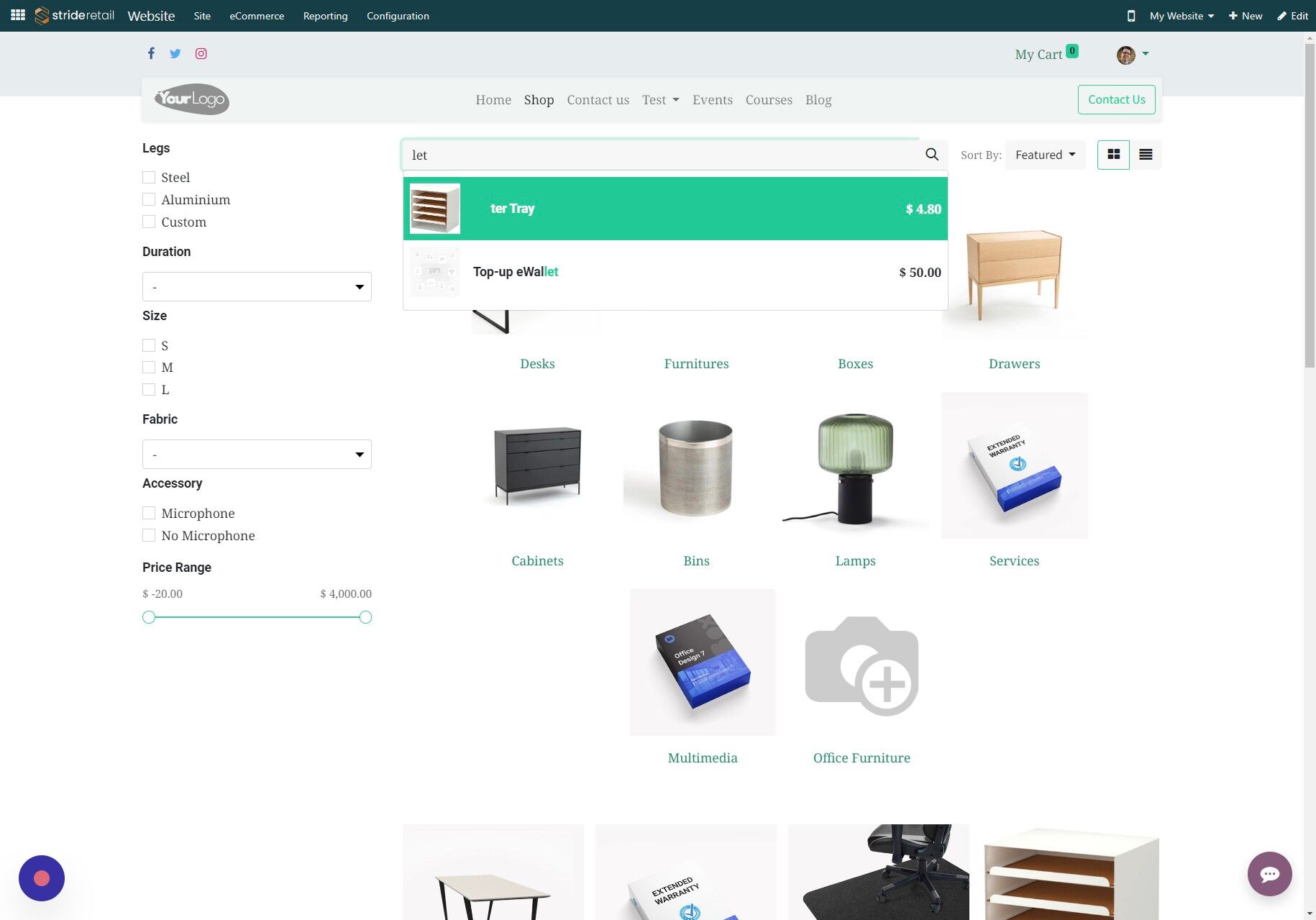 Screenshot of: Click "ter Tray"