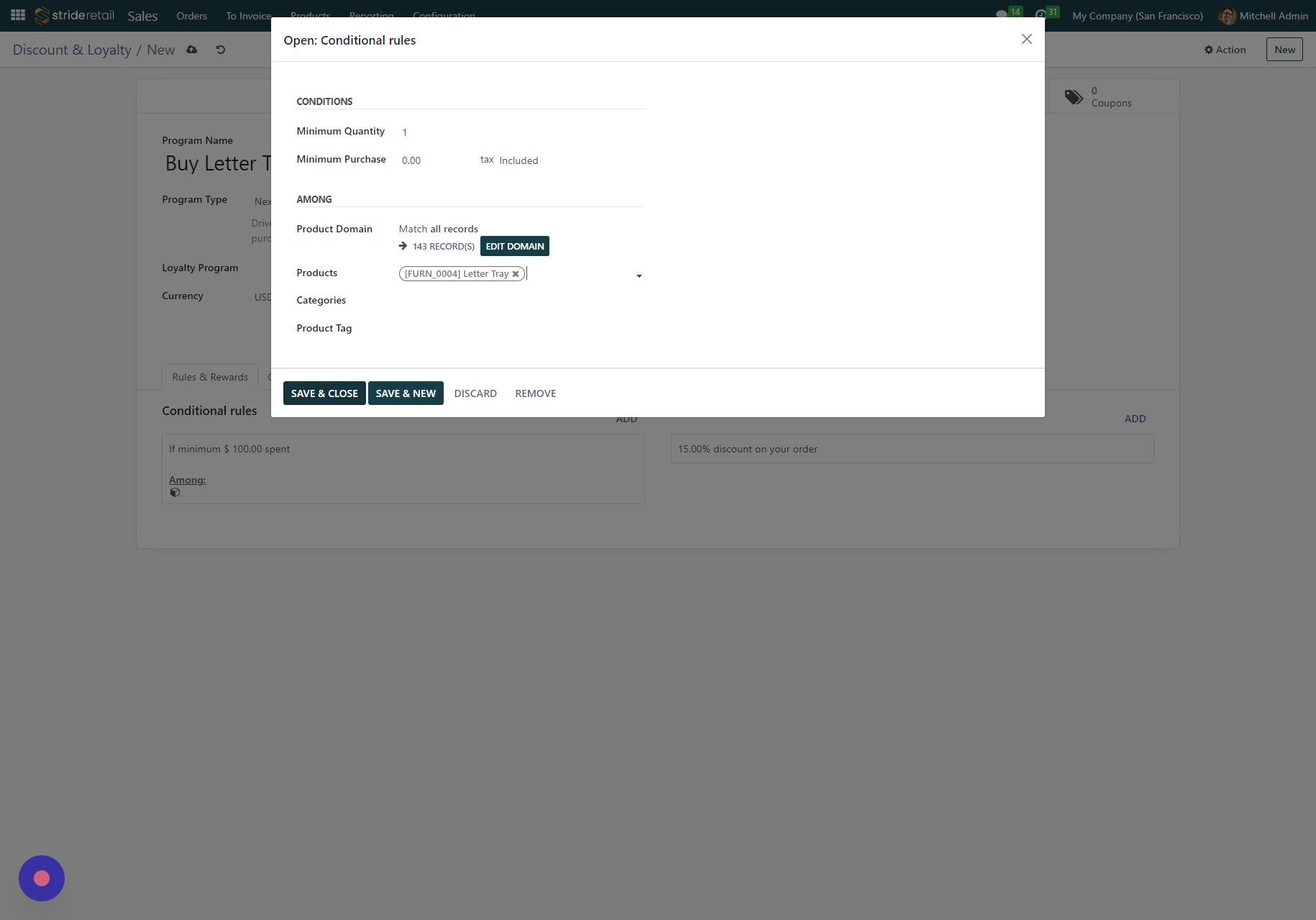 Screenshot of: Click "SAVE & CLOSE"