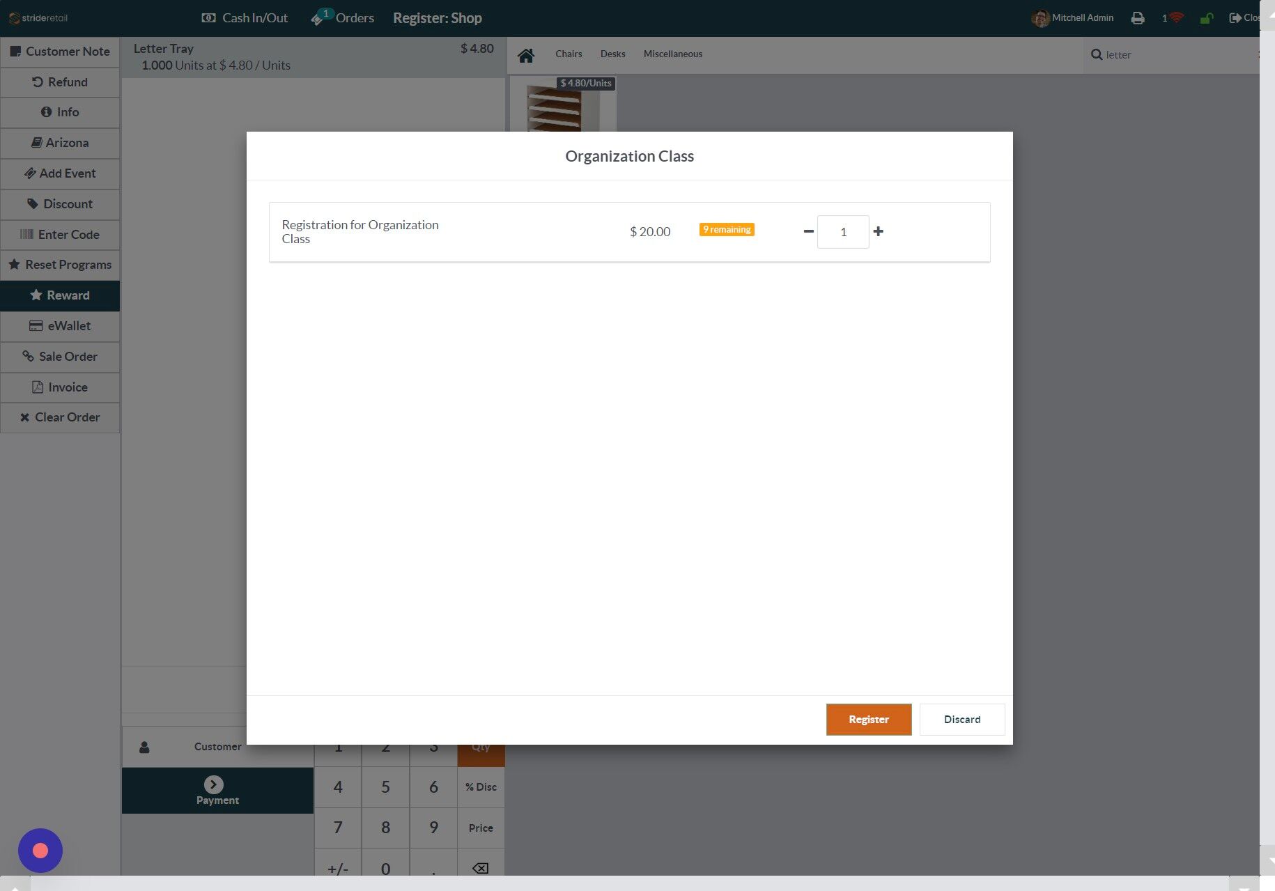 Screenshot of: Click "Register"