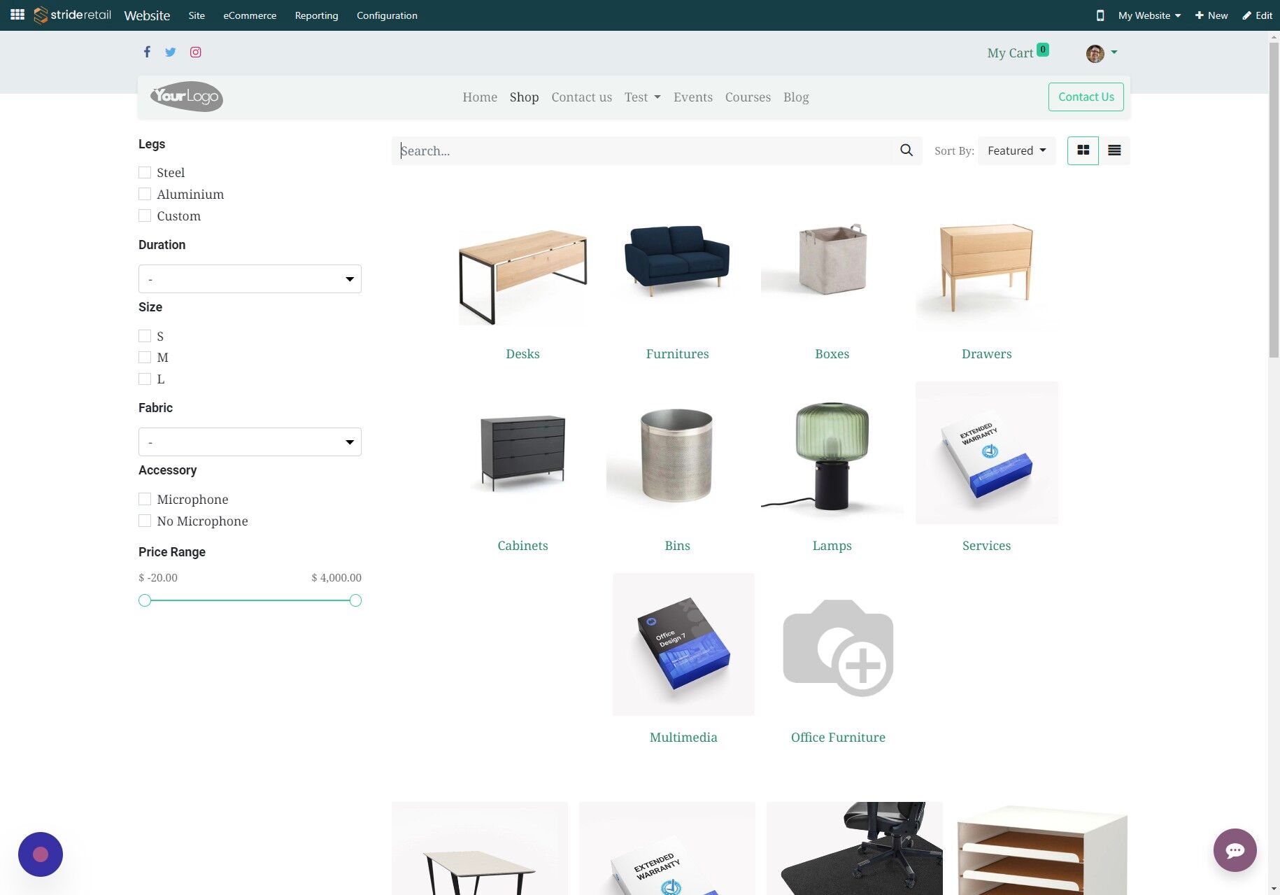 Screenshot of: Click the "Search..." field.