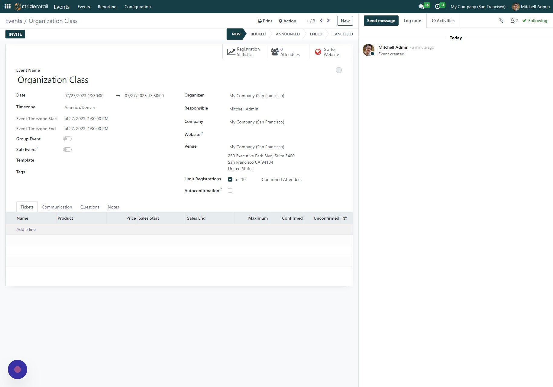 Screenshot of: Click "Add a line"