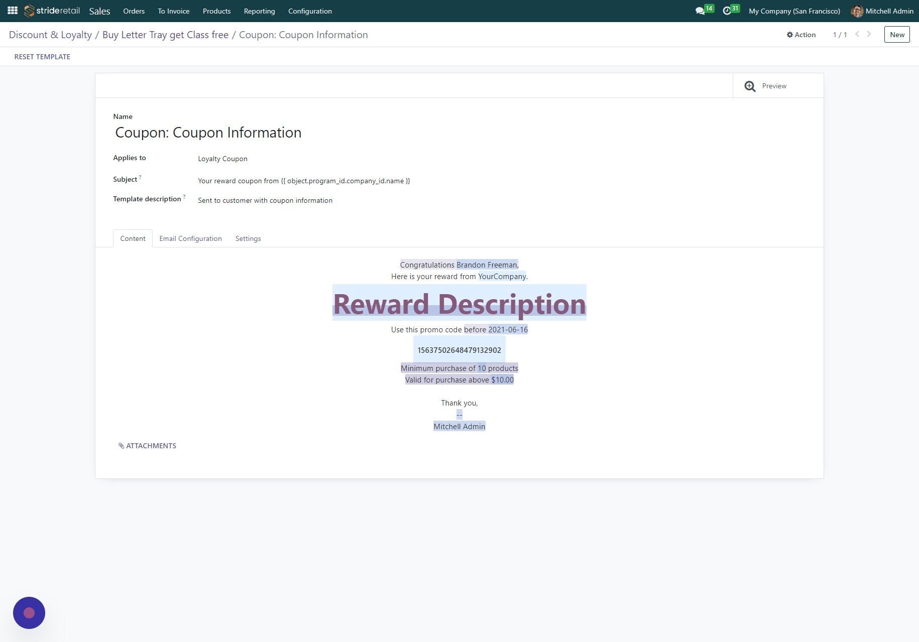 Screenshot of: Click "Buy Letter Tray get Class free"
