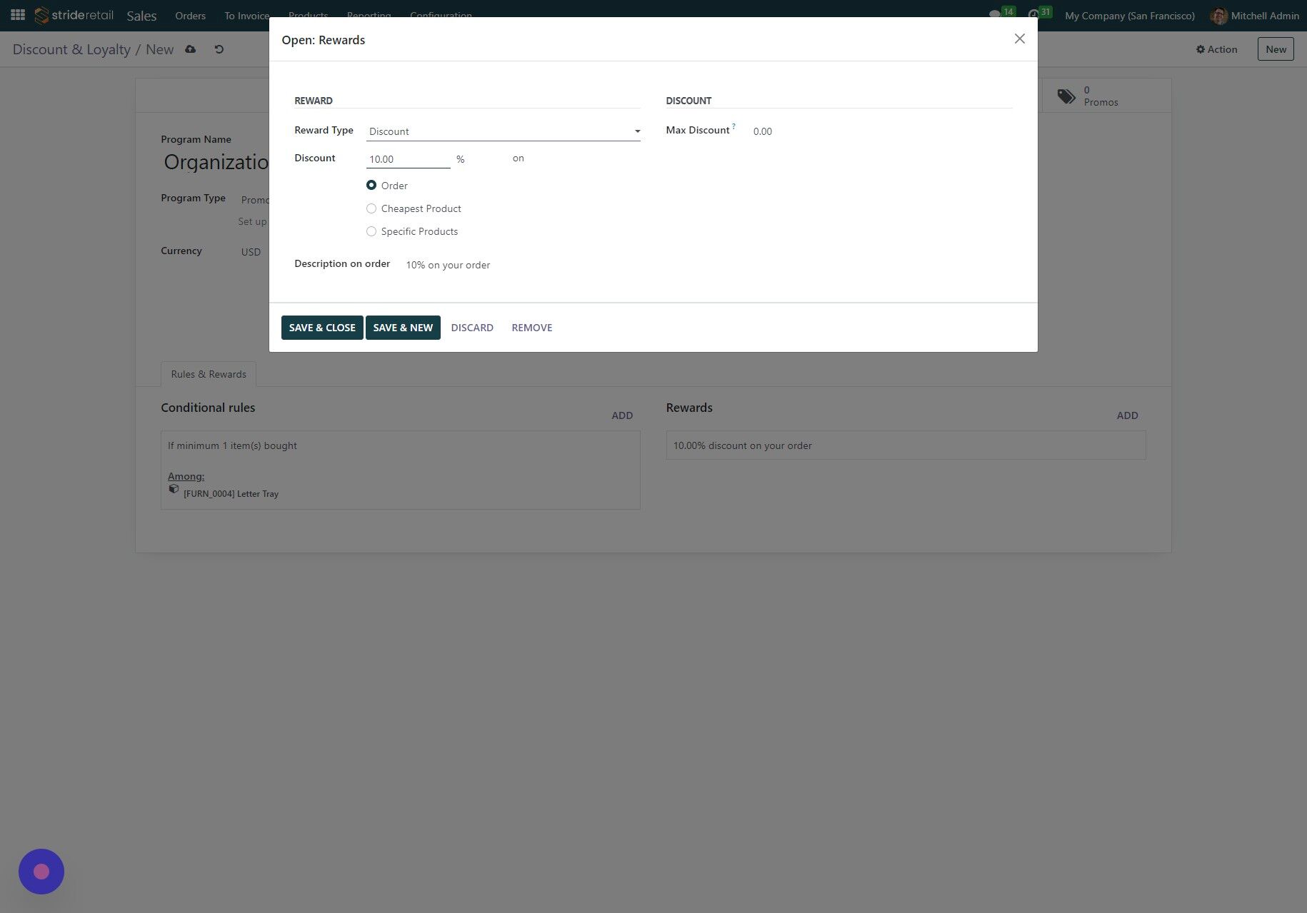 Screenshot of: Click this dropdown.