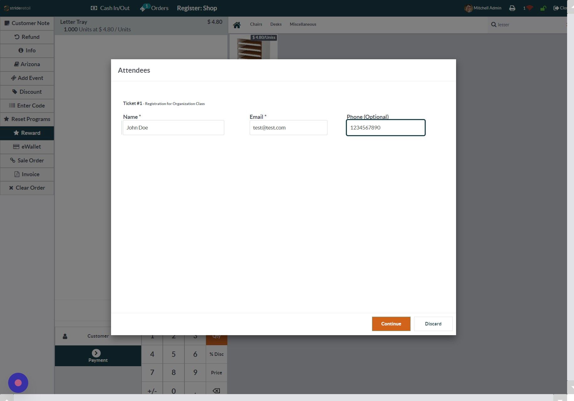 Screenshot of: Click "Continue"