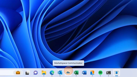 Screenshot of: Click "Marketspace Communicator"